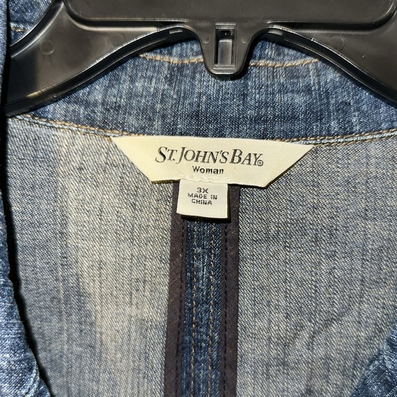 St. John's Bay Denim Tapered Jacket EUC 3X - Picture 5 of 7